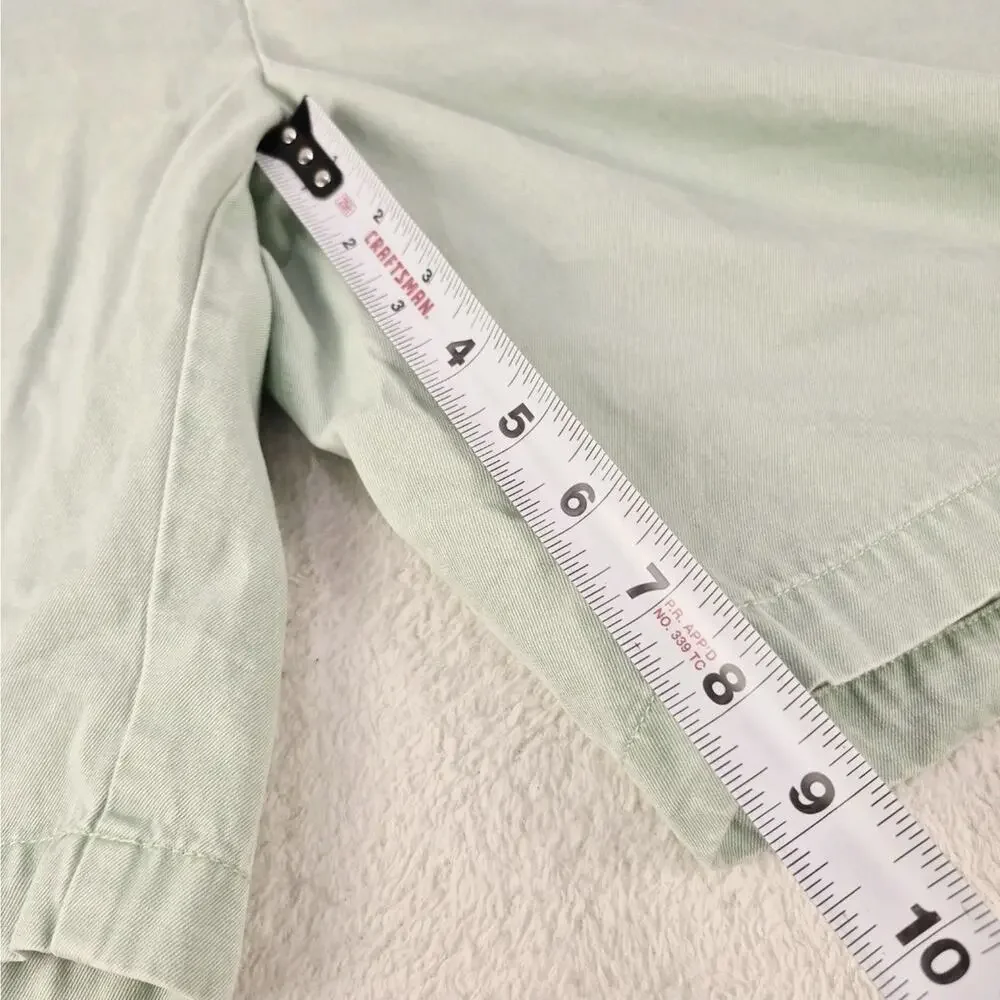 Peter Millar Men's Flat Front Chino Shorts Size 36, Green, Pima Cotton